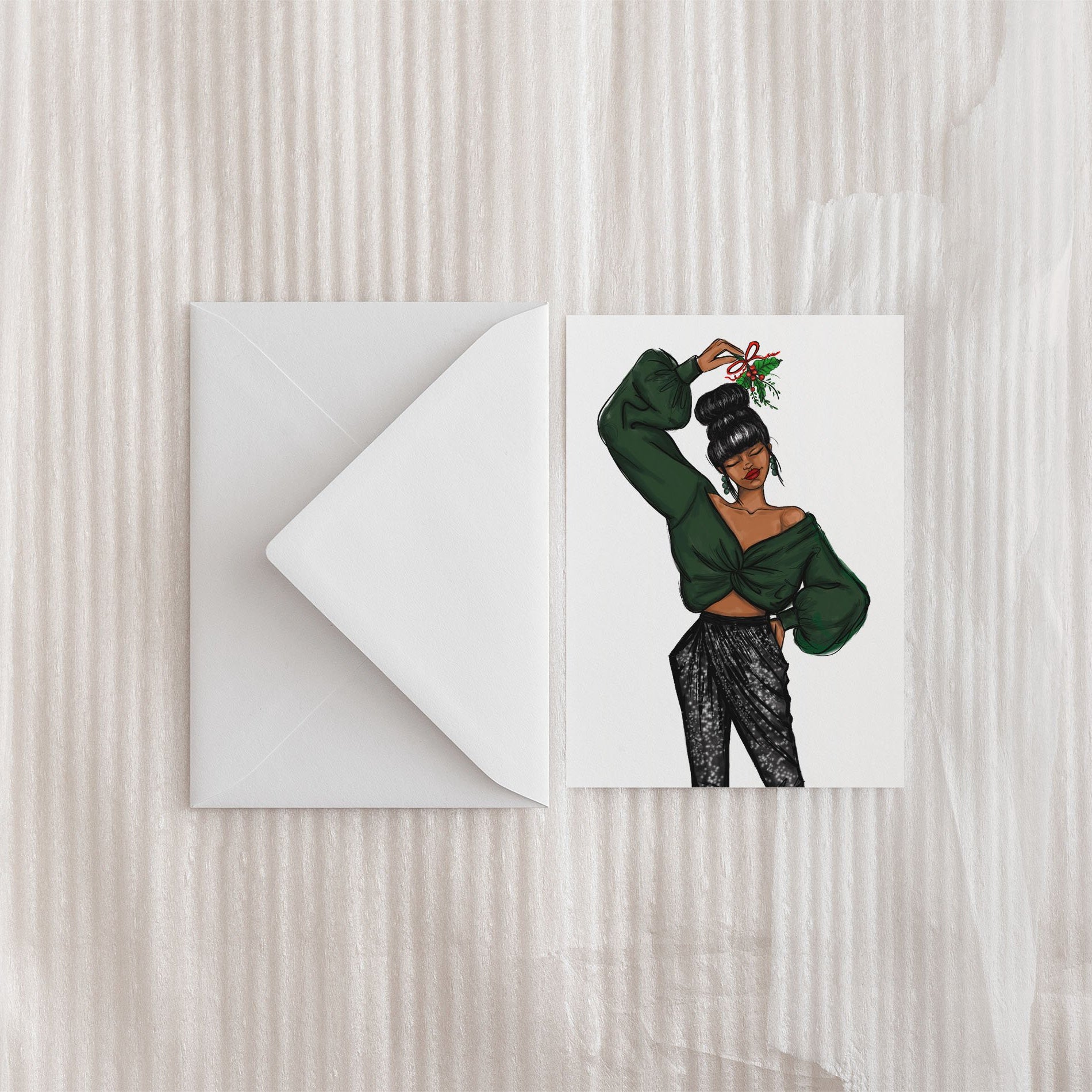 "Mistletoe" Greeting Card - Brooke Ashley Collection 