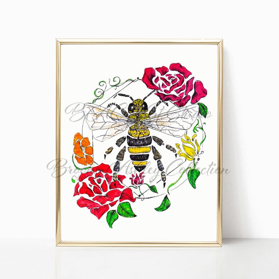 "Honey Bee" Art Print (Color) - Brooke Ashley Collection 