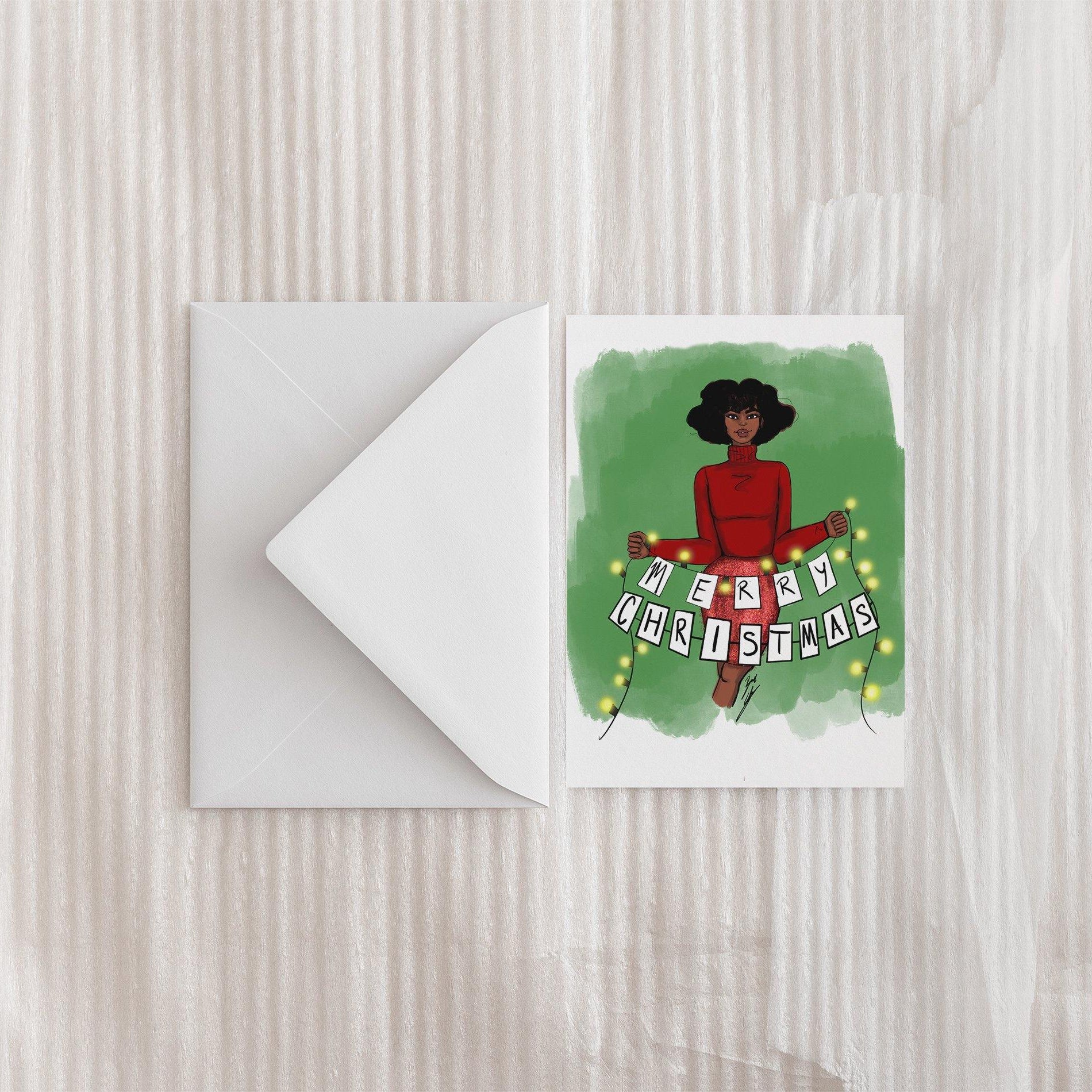 "Christmas Lights" Greeting Card - Brooke Ashley Collection 