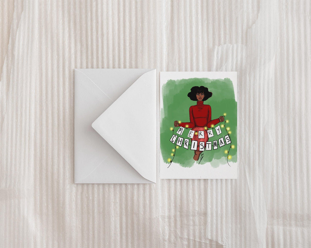 "Christmas Lights" Greeting Card - Brooke Ashley Collection 