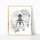 "Honey Bee" Art Print (Black & White) - Brooke Ashley Collection 