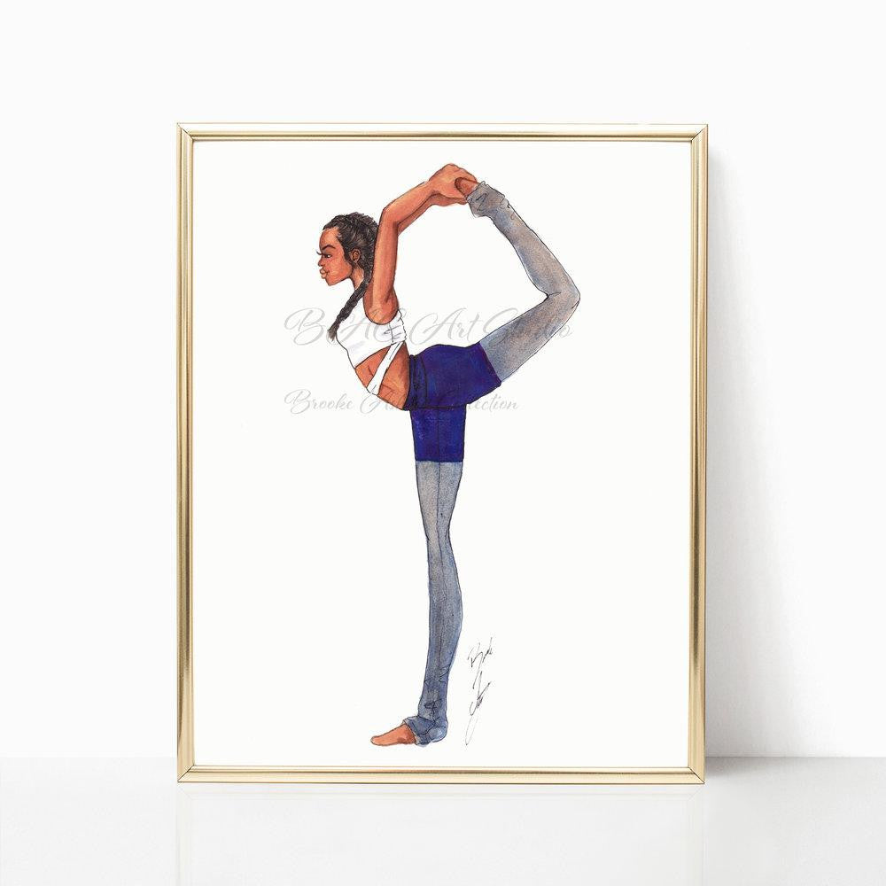 brooke-ashley-collection-bac-art-studio - "Yoga Girl" Art Print -  - Brooke Ashley Collection BAC Art Studio