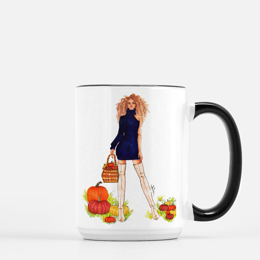 brooke-ashley-collection-bac-art-studio - "Pumpkin Patch" Coffee Mug -  - Brooke Ashley Collection BAC Art Studio