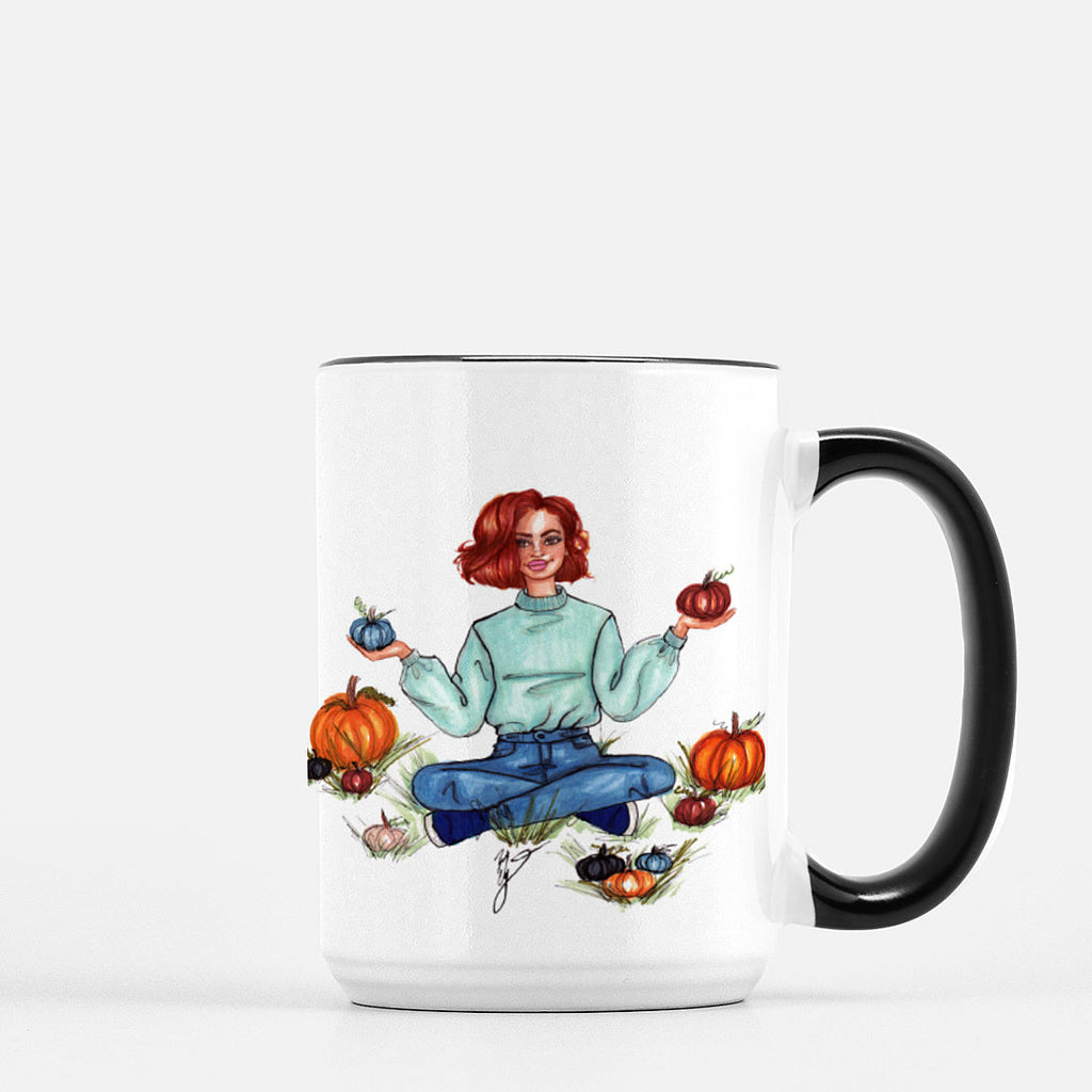brooke-ashley-collection-bac-art-studio - "Pumpkin Picking" Coffee Mug -  - Brooke Ashley Collection BAC Art Studio