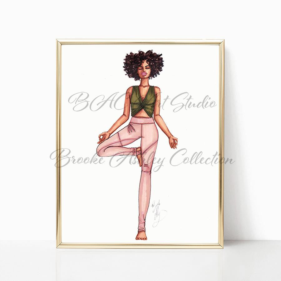 brooke-ashley-collection-bac-art-studio - "Tree Pose" Art Print -  - Brooke Ashley Collection BAC Art Studio