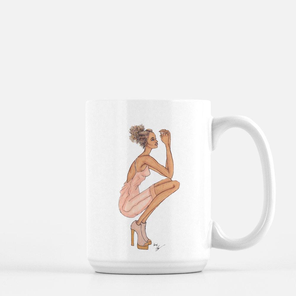 brooke-ashley-collection-bac-art-studio - "Lady in Blush" Coffee Mug -  - Brooke Ashley Collection BAC Art Studio