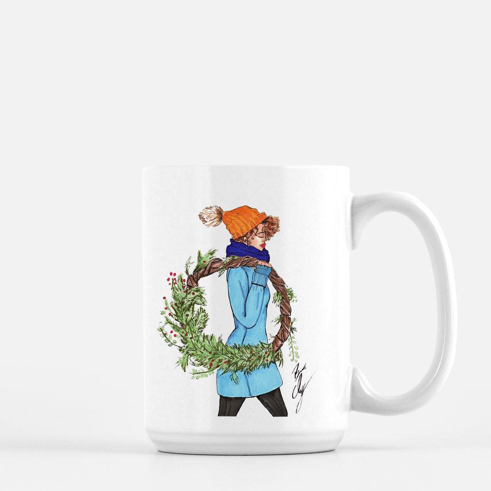 brooke-ashley-collection-bac-art-studio - "Deck the Halls" Coffee Mug -  - Brooke Ashley Collection BAC Art Studio